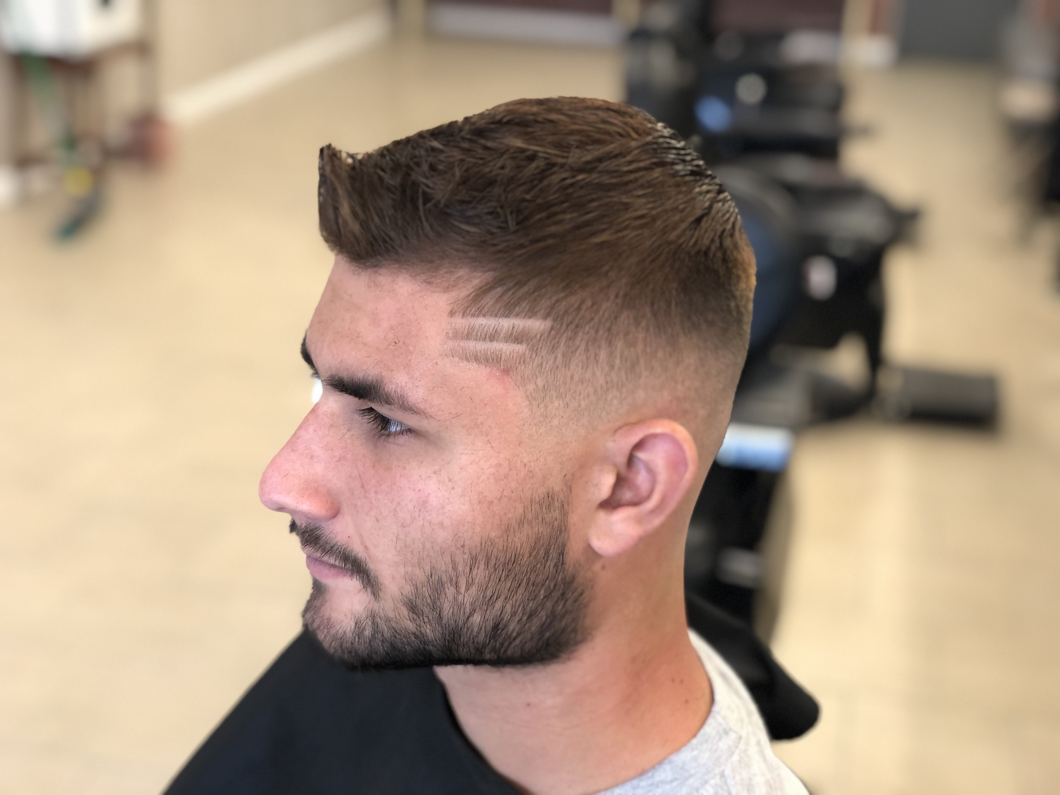 Crisp Temple Fade Haircuts